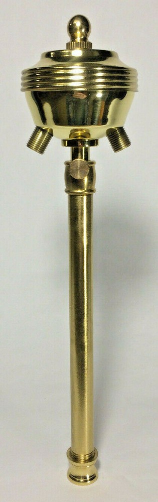 New 8.5"-13" Adjustable Cluster, Solid Brass, Polished & Lacquered, #AC415