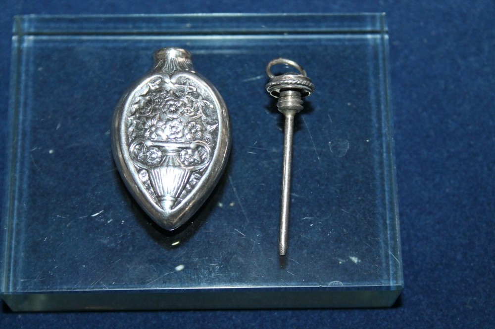 Sterling Silver Perfume Bottle Chatelaine