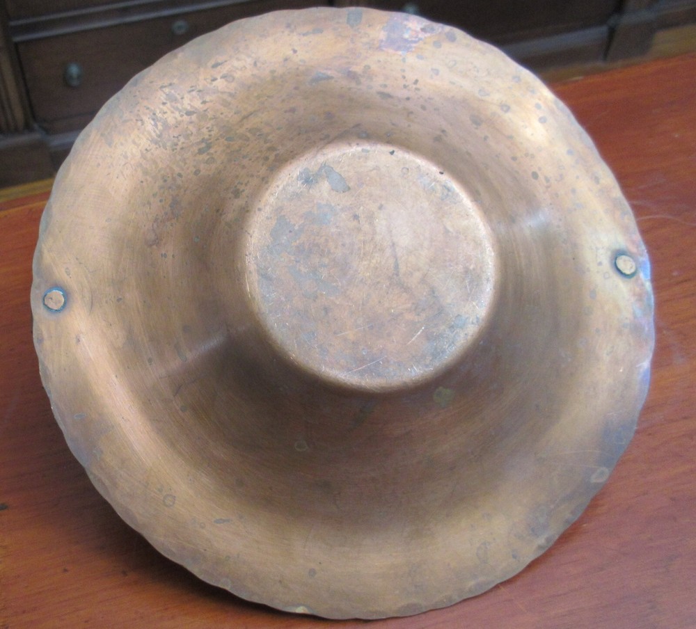 Vintage 7" Copper Plated Candy Dish