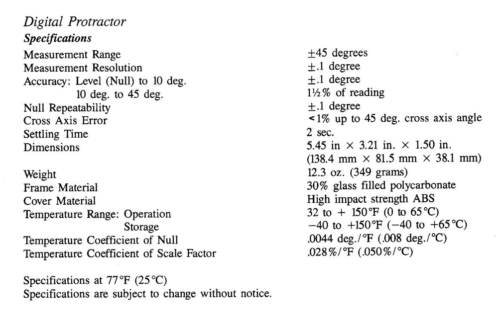 TTC Digital Protractor