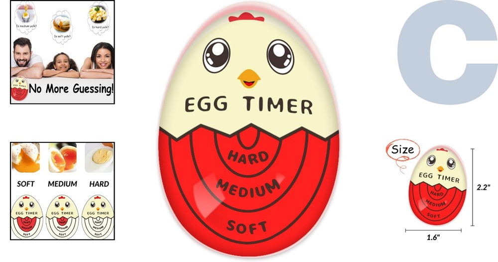 Fun Red Egg Timer for Boiling Eggs - Ideal Kitchen Gadget for Perfect Results