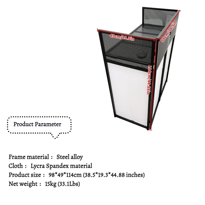 Portable Foldable DJ Table and Movable Disc Playing Table DJ Event Booth
