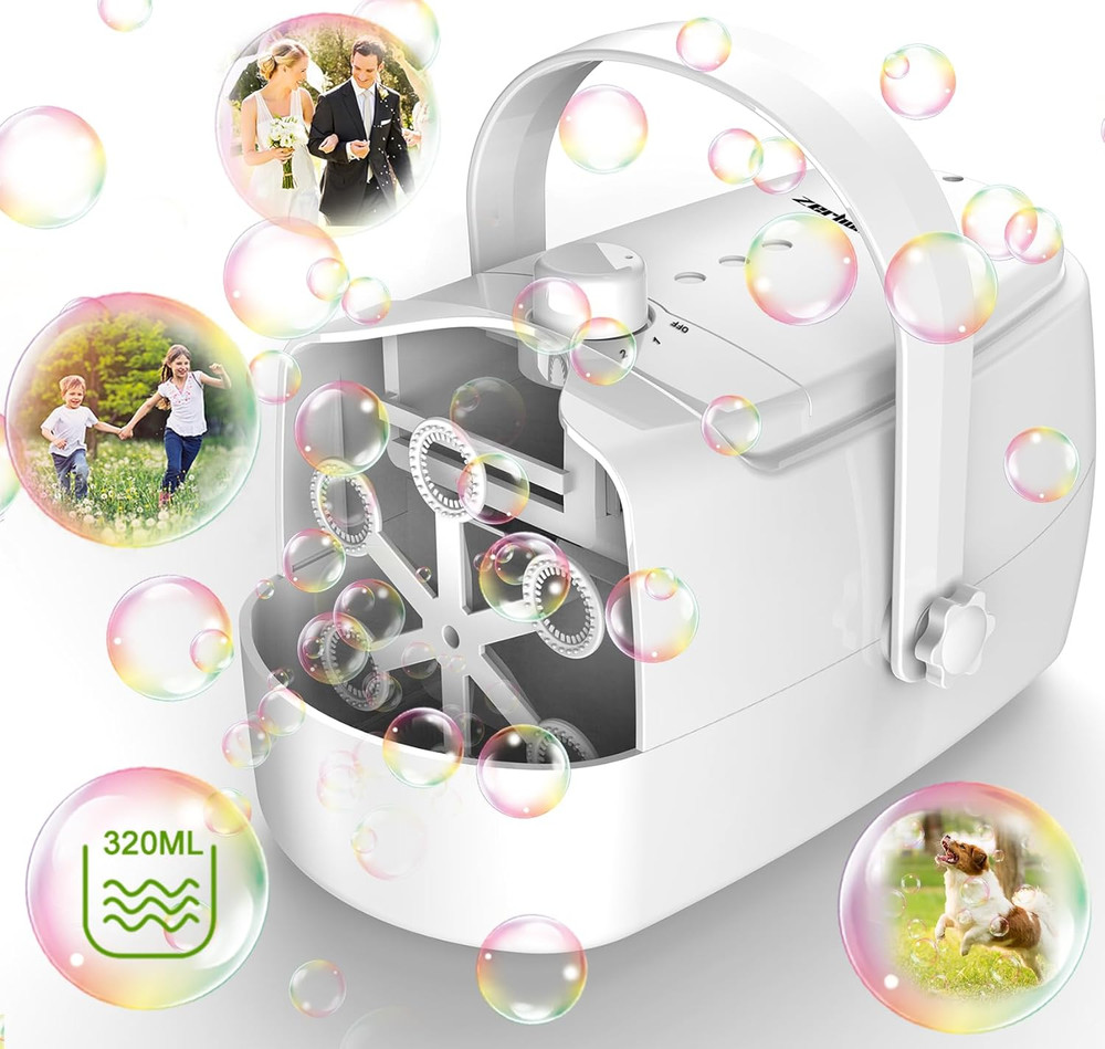 Bubble Machine Durable Automatic Bubble Blower, 18000+ Big Bubbles per Minute Bu
