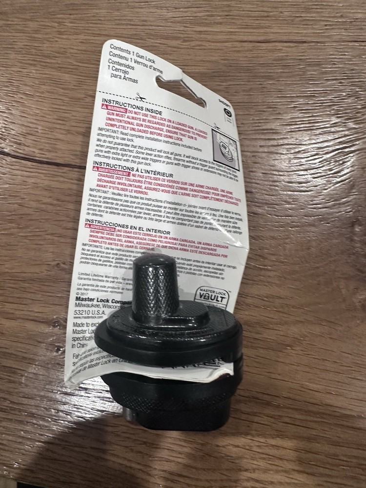 Master Lock Trigger Gun Lock Combination Black 94DSPT NEW