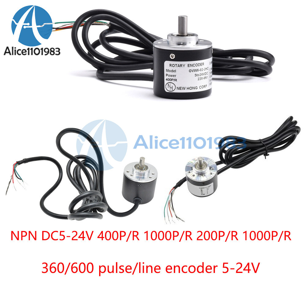 Incremental Rotary Encoder DC5-24V 100-1000P/R Photoelectric AB Two Phases