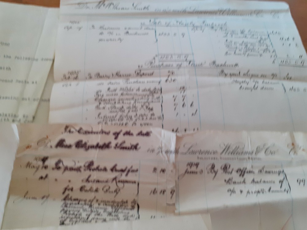 1929 bundle probate Elizabeth & William Shears Smith Jane Shears Bristol