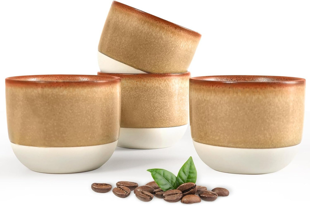 Ceramic Espresso Cup Set - Espresso Cup Set for Coffee and Tea, Espresso Accesso