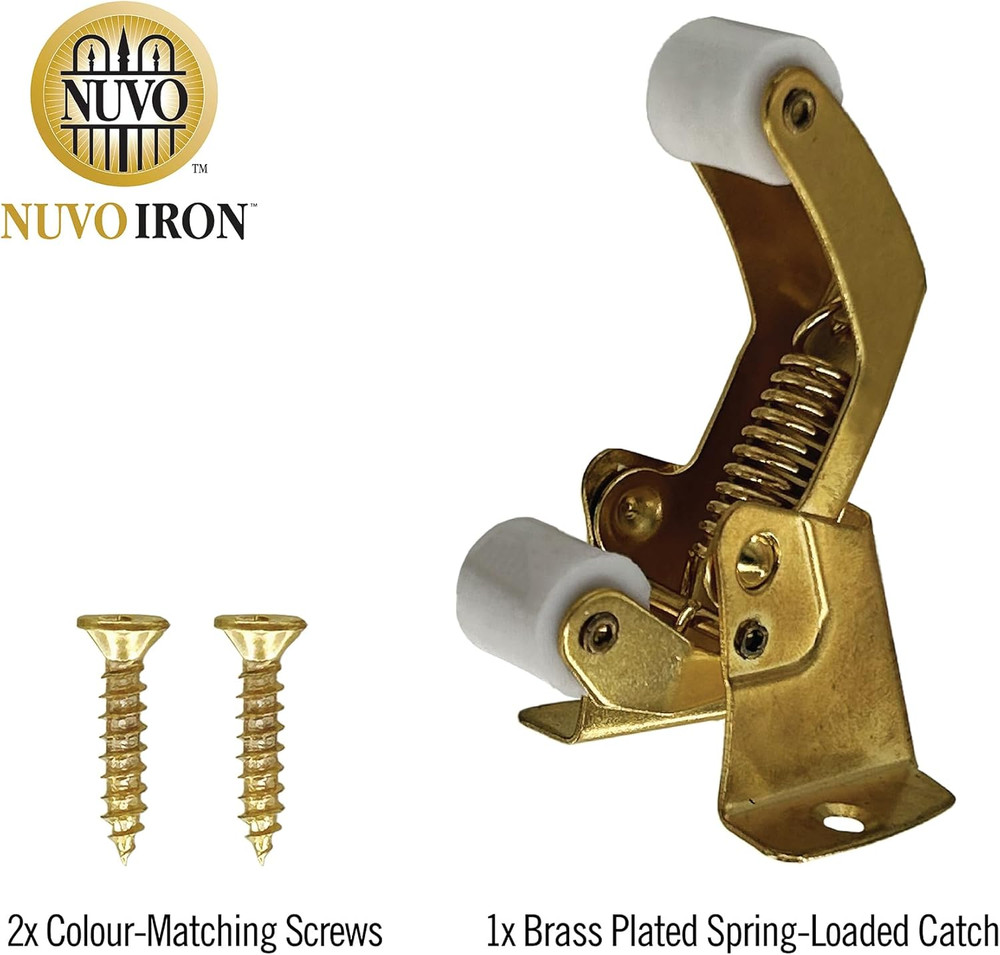 Brass Plated Screen Door Spring Loaded Catch