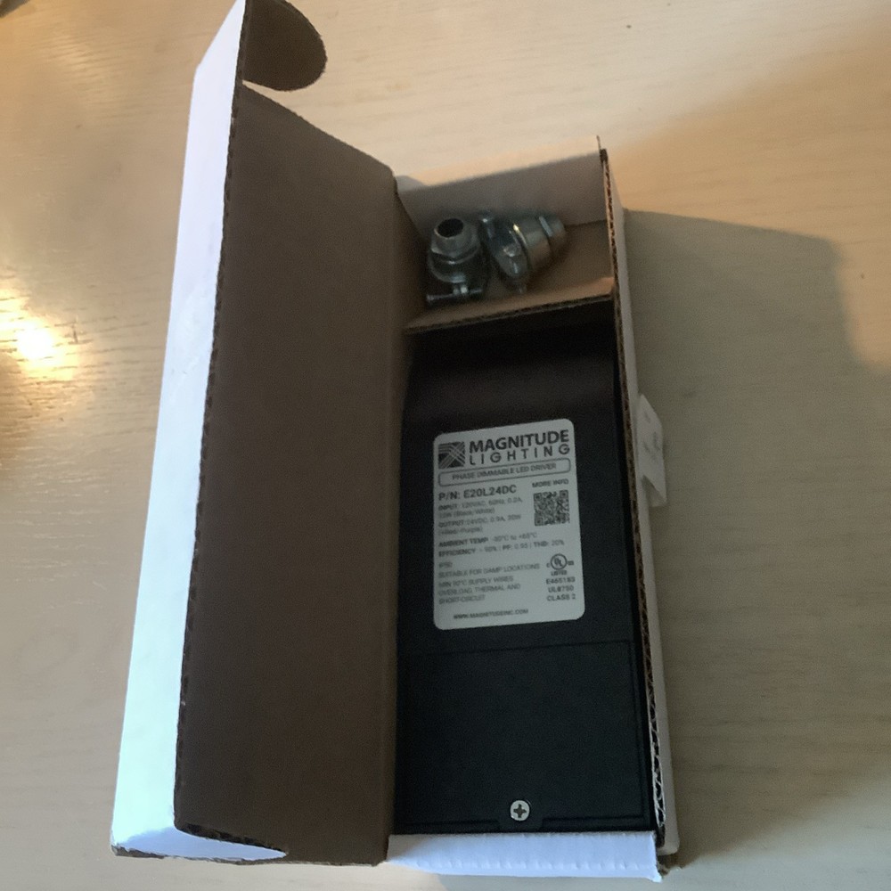 Magnitude E20L24DC, Phase Dimmable LED Driver, 20 watt , 24 vdc,