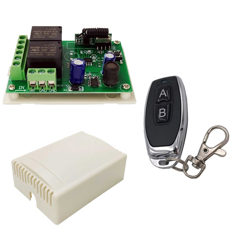 433MHz Universal Wireless Remote Control DC RF Relay Transmitter -107dbm