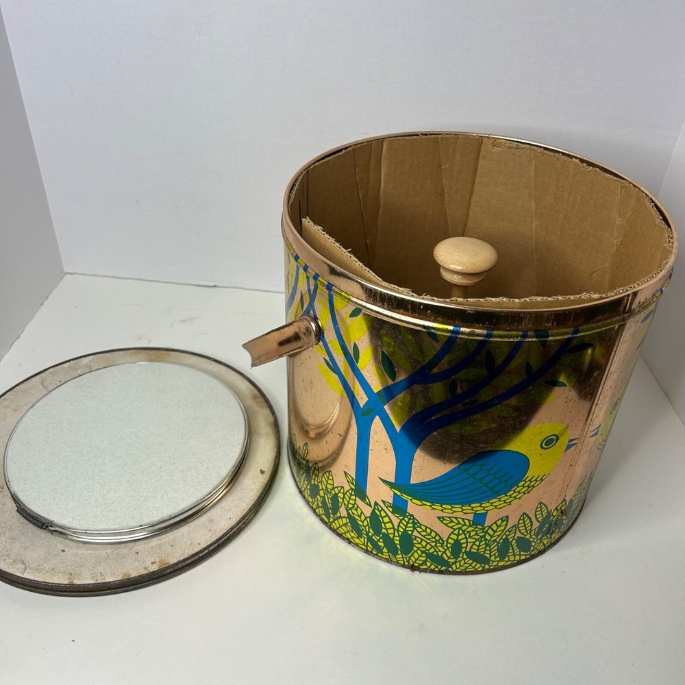 Multi Tool Spinning Carousel Storage in Decorative Container w/ Handle & Lid