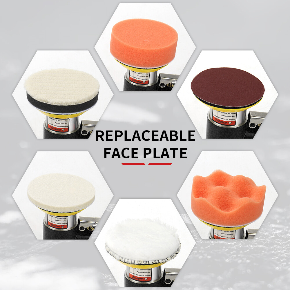 1"/2"/3" Random Orbit Air Sander Mini Grinding Machine Car Polisher Buffer 108PC