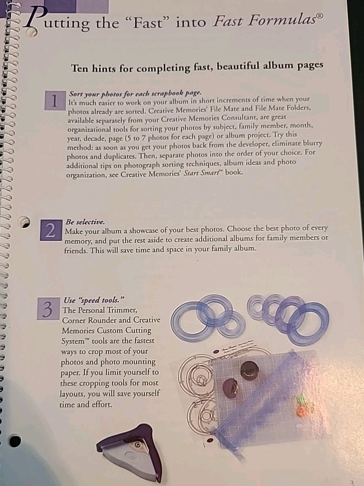 creative memories fast formula book