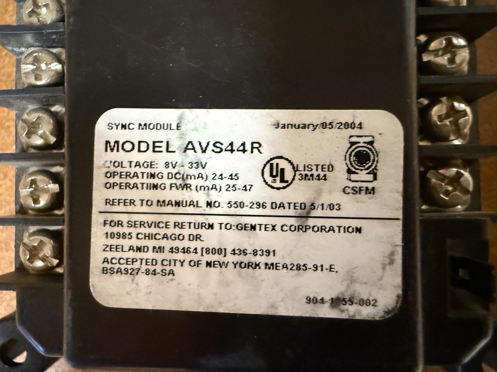 Gentex AVS44 Sync Module