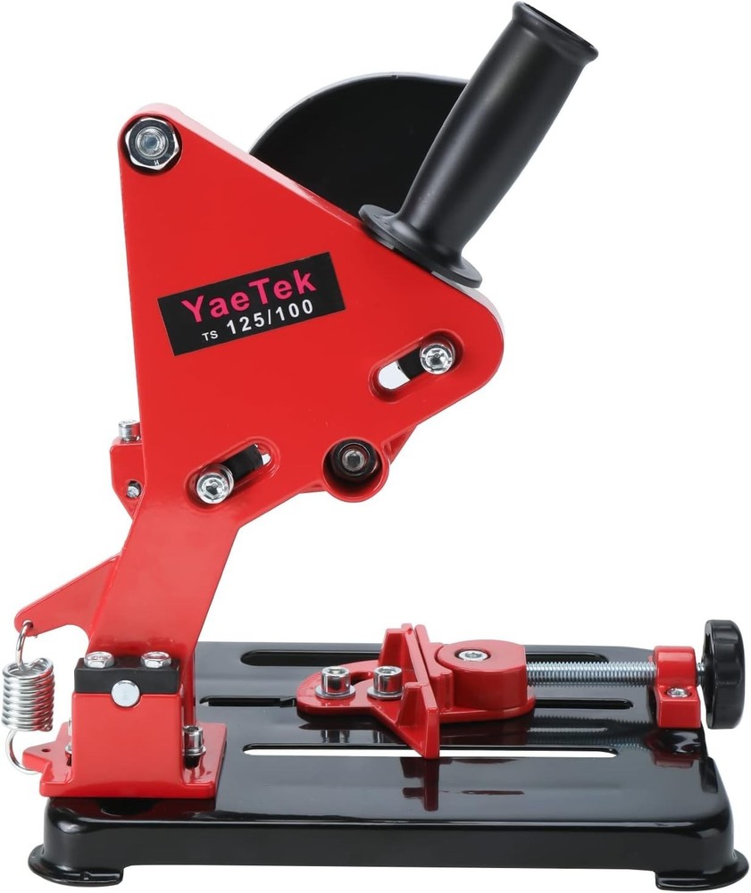 Cast Iron Angle Grinder Stand for 4"-5" Grinders - Red, Adjustable Angle