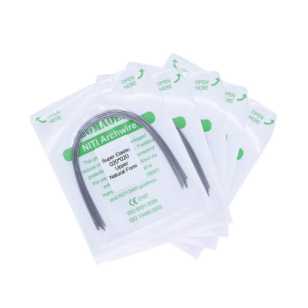 100×Dental Orthodontic Super Elastic Niti Rectangular Arch Wire Natural 20×20U