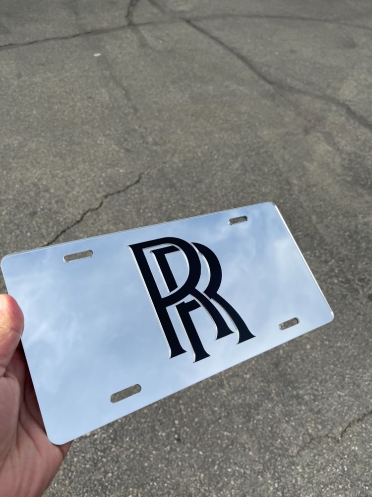 Rolls-Royce Acrlic Mirror License Plate Auto Tag nice