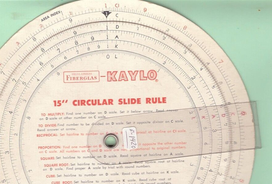 KAYLO circ slide rule, (S-1420)