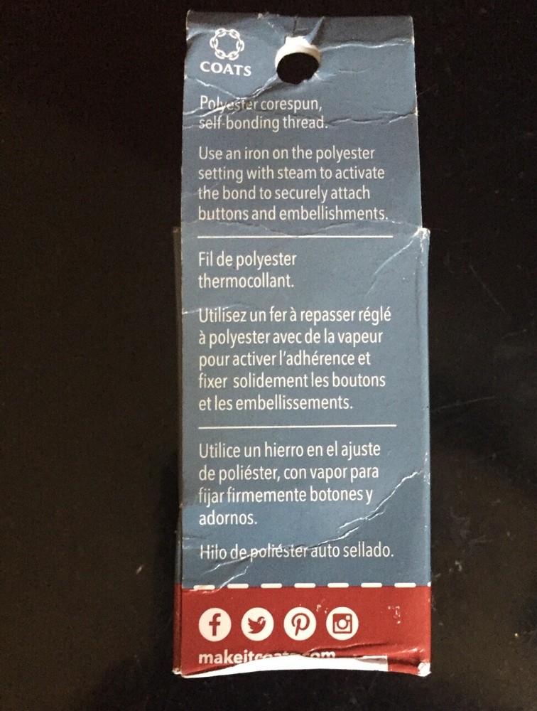 COATS SECURA HEAT ACTIVATED THREAD 100Y.