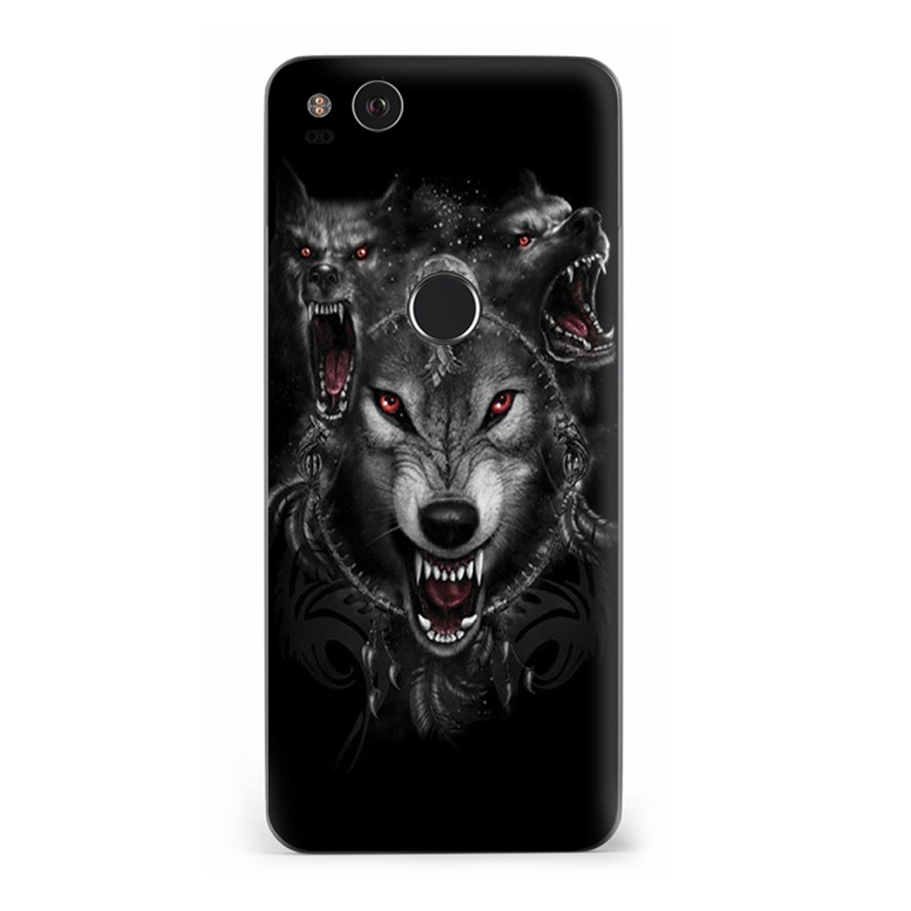 Google Pixel 2 Skins Decal Wrap Angry Wolves Pack Howling