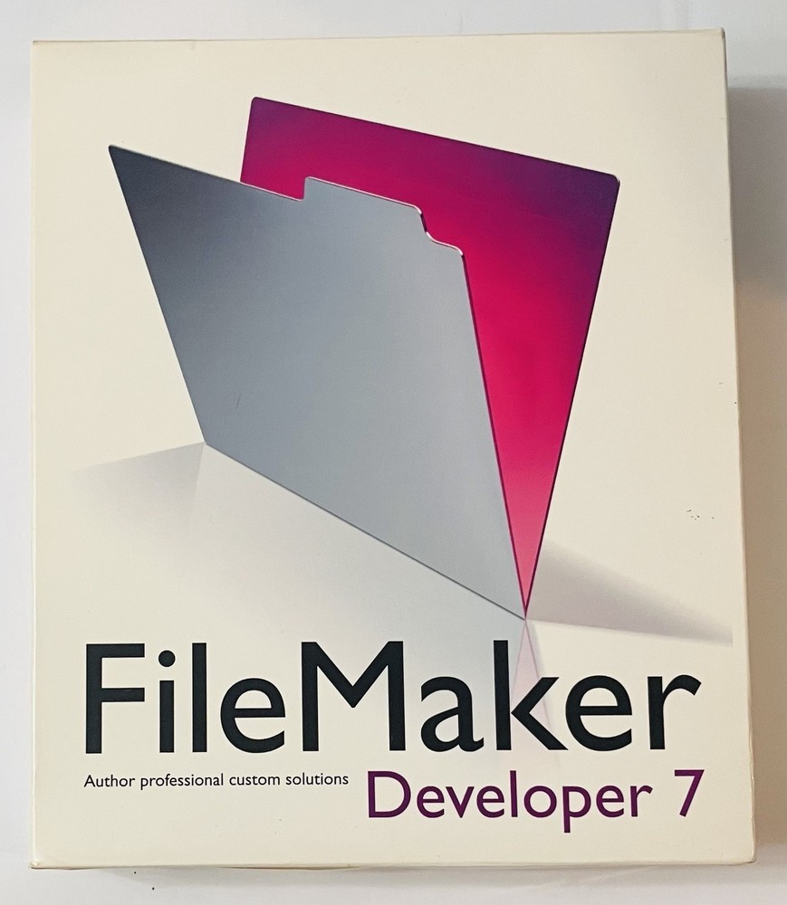 FileMaker Developer 7 Complete Box Mac PC CD Software w Manuals 2004