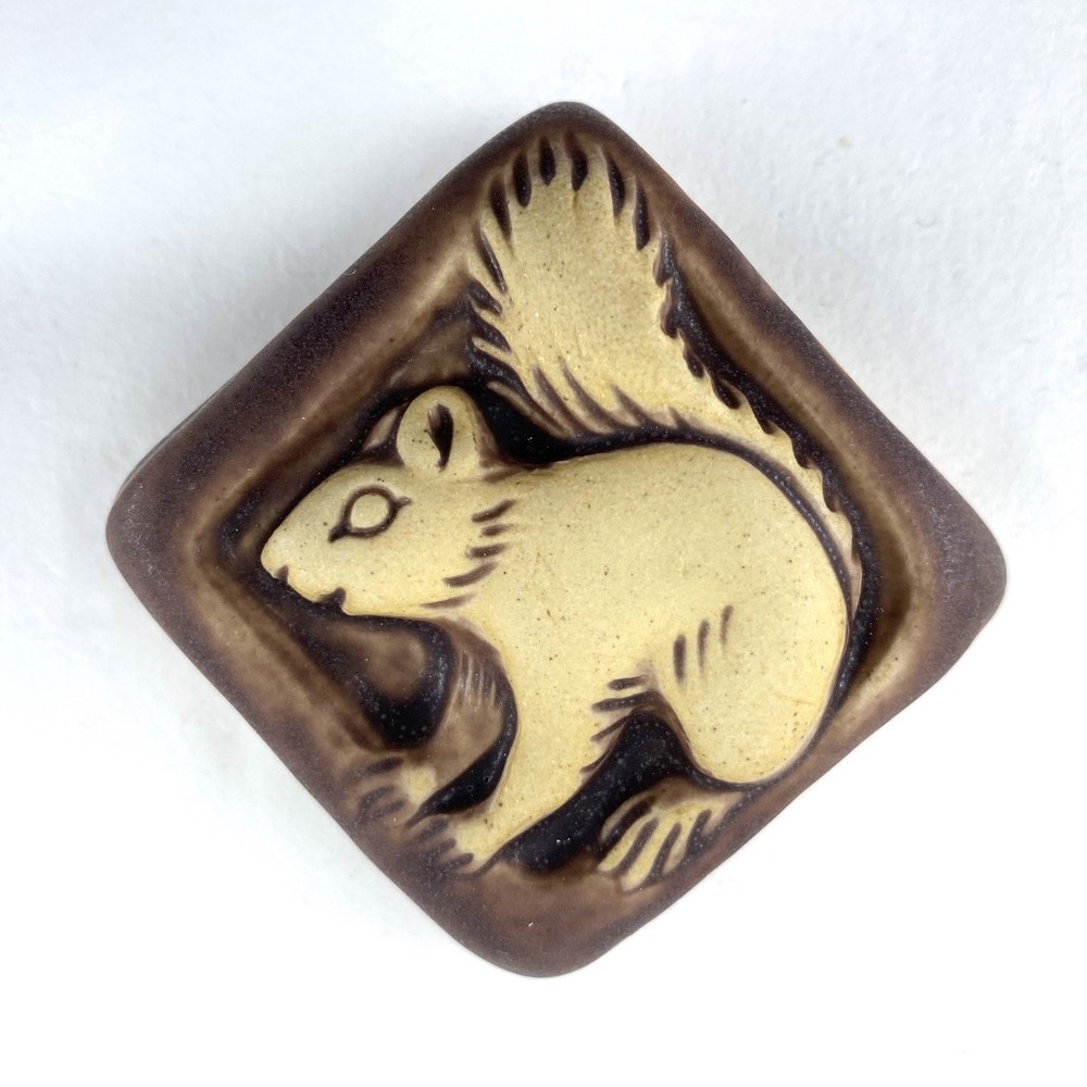 Squirrel 2x2” Ceramic Art Tile by Gretchen Kramp