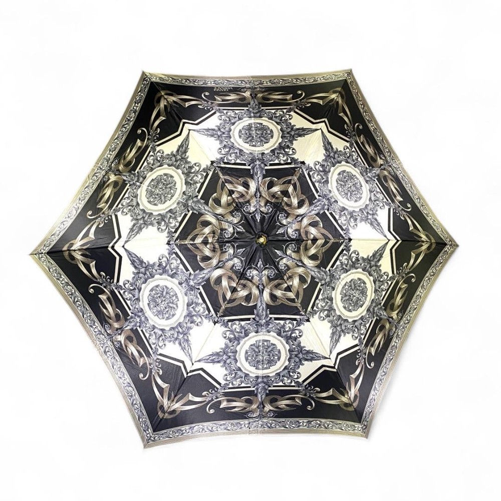 Authentic Vintage Gianni Versace Black Baroque pattern foldable umbrella