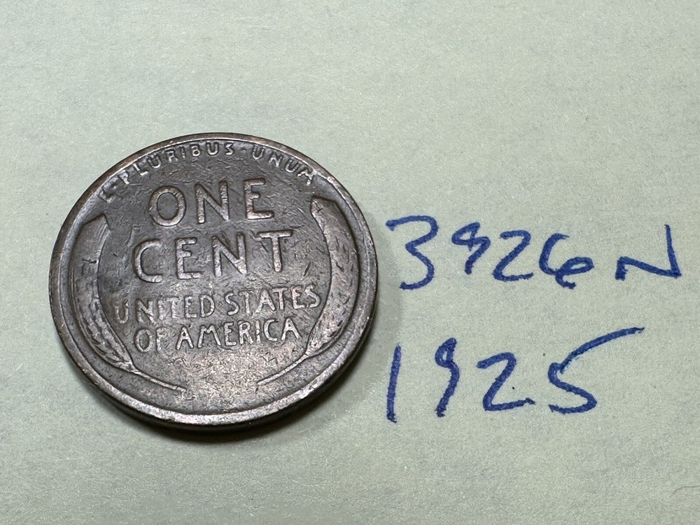 1925 1C BN Lincoln Cent WHEAT PENNY 3926N