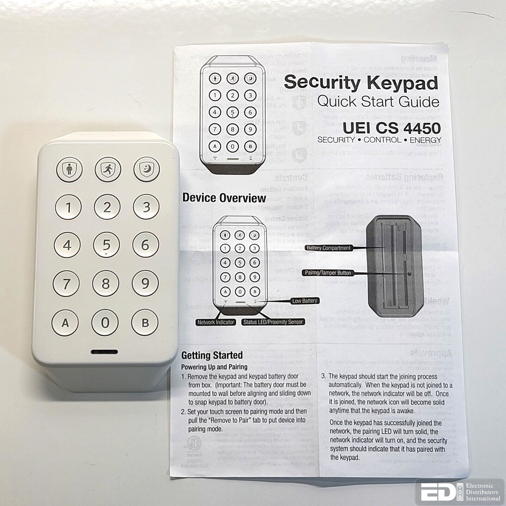 Xfinity UEI CS 4450 Wireless Security Keypad