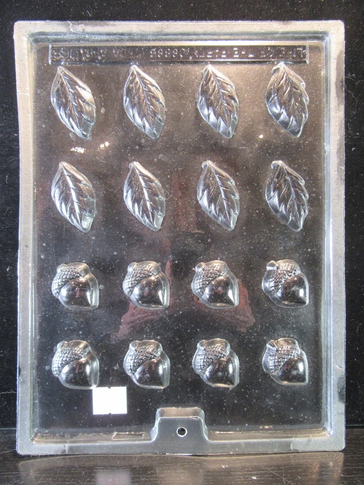 2 Naturalistic Chocolate Candy Sampler Walnut, Leaf, Acorn Molds