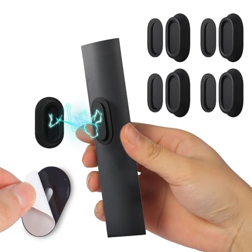 Magnetic Remote Control Holder Wall Mount, 4 Pack Silicone Remote Control Black