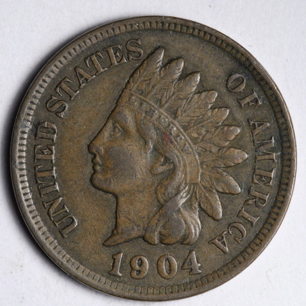 1904 Indian Head Cent Penny XF E139 RGM