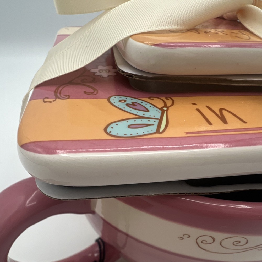 Encore Ceramic 2008 Three-Piece Set Mug 16oz, Baking Dish, Microwave Safe