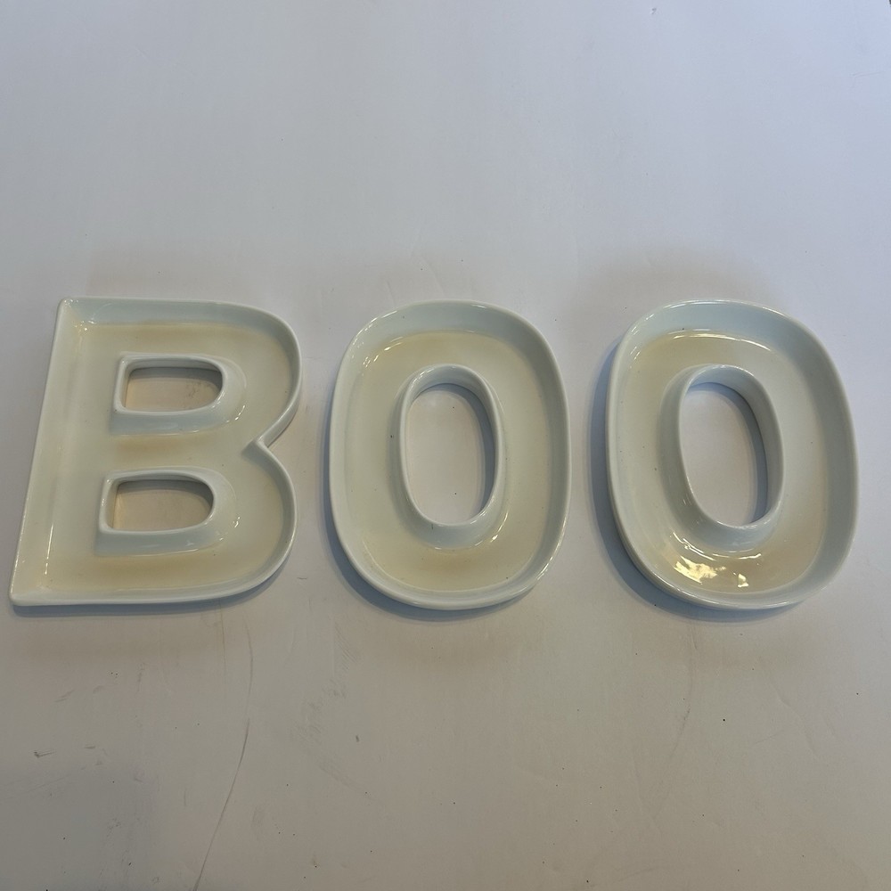 2003 Vintage Target Ceramic BOO Serving Plates/Candy Dishes