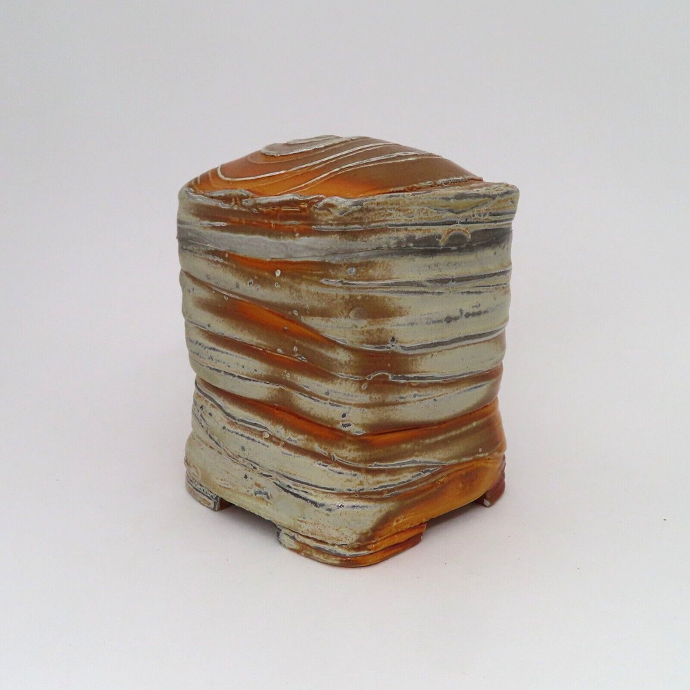 Tom White Studio Ceramic Handmade Thrown Stoneware Lidded Box Candy Spice Jar