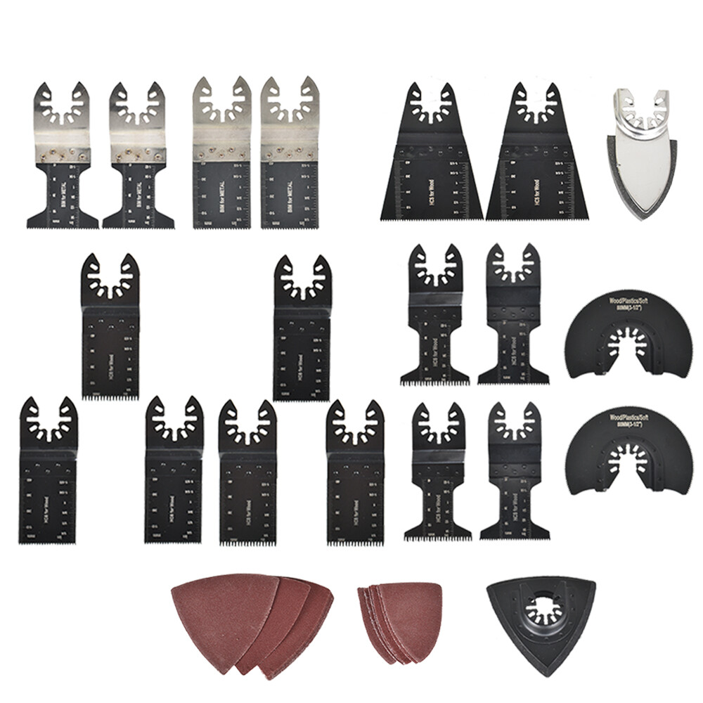 40Pcs Oscillating Tool Accessories Kit Universal Metal Wood Multitool Saw Blades