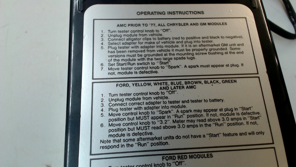 Evirotronics Universal Ignition Module Tester