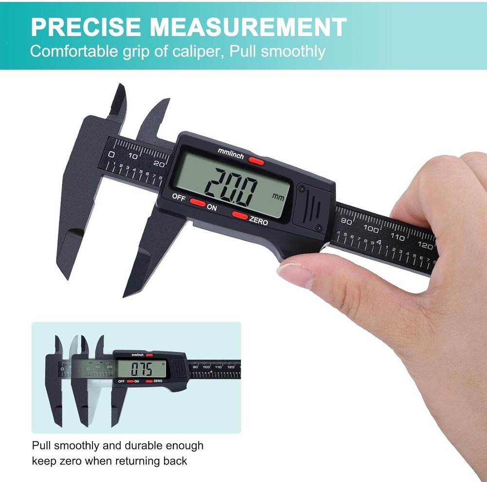 Ynup Digital Caliper, Caliper Measuring Tool with LCD Screen,