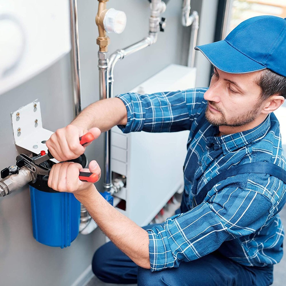 10 Inch Big Blue Whole House Water Filter Housing Filtration System 10" x 4.5"