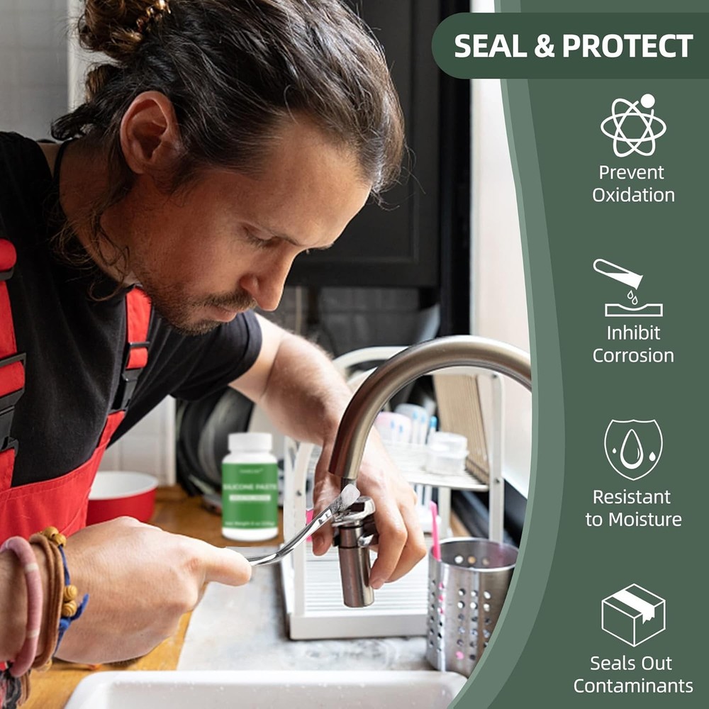 8oz Waterproof Silicone Paste & Dielectric Grease for Electrical Connectors