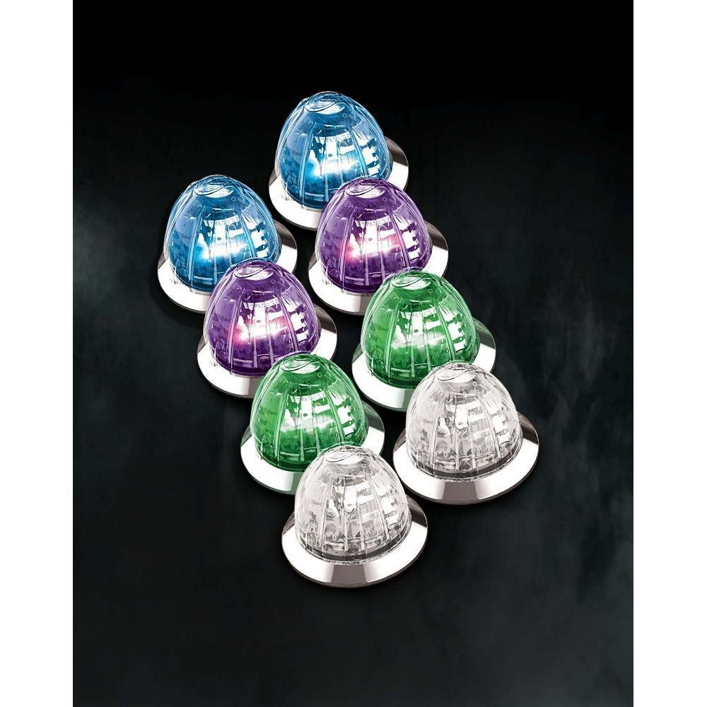 8 Pack blue Mini Watermelon Lights Clear Lens, 3-Wire