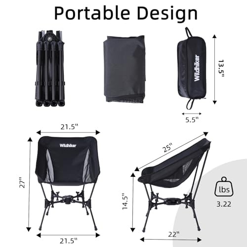 Portable Folding Camping Chairs – Lightweight, Easy to Pack, Wider Compact