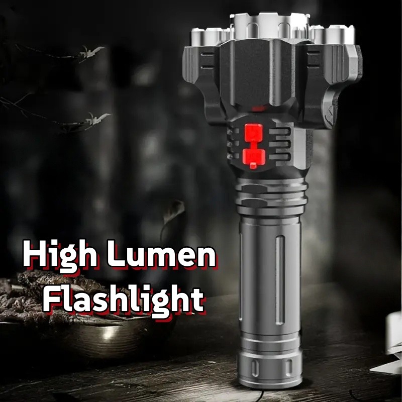 2PACK Super Bright 3-LED Flashlight Rechargeable Tactical Flashlights Work Light