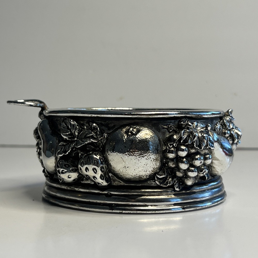Pewter Wine Caddy Fruit Harvest Design