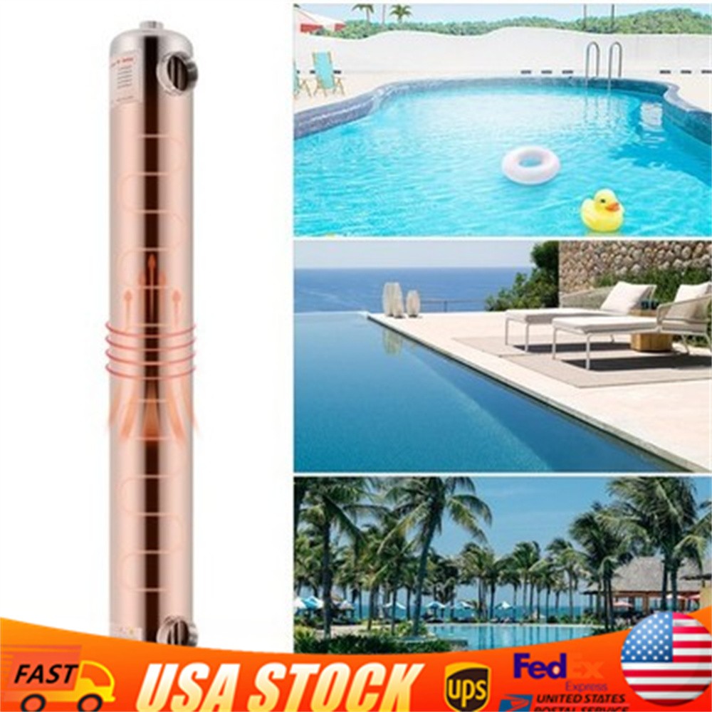 Pool Heat Exchanger PoolSpa Heat Exchanger for Swimming Pool 2"+ 1 1/2"FPT