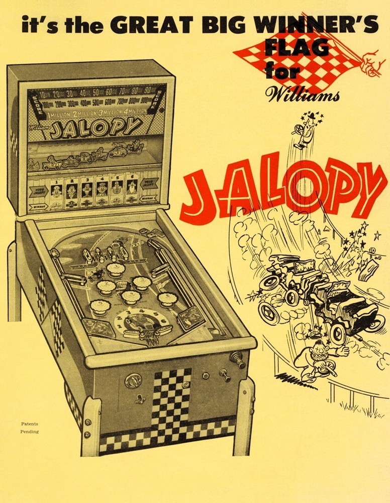 1951 Williams Jalopy Pinball Machine Rubber Ring Kit