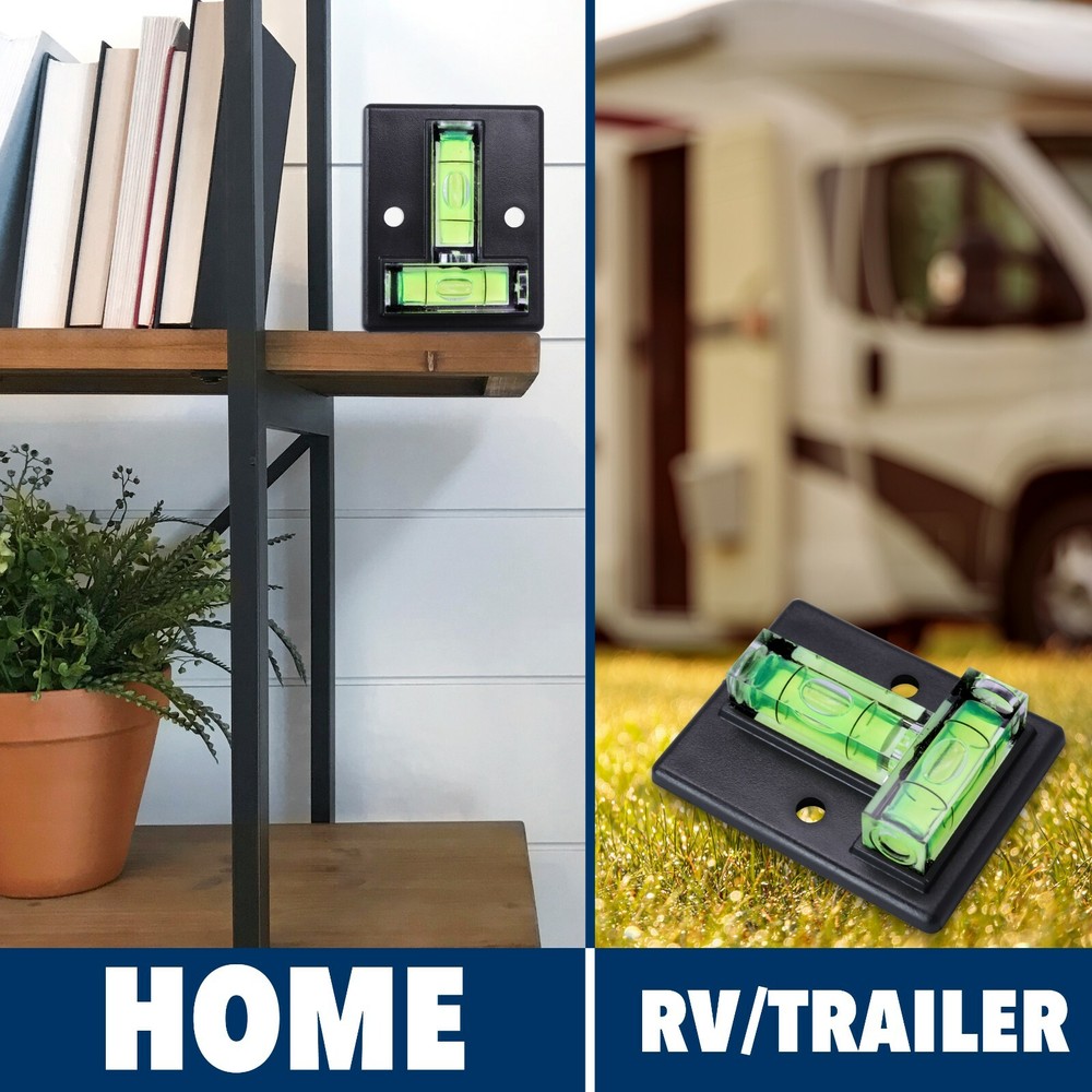 Square T Bubble Level Multi Use DURABLE Cross Check Leisure Coachworks 2 PACK