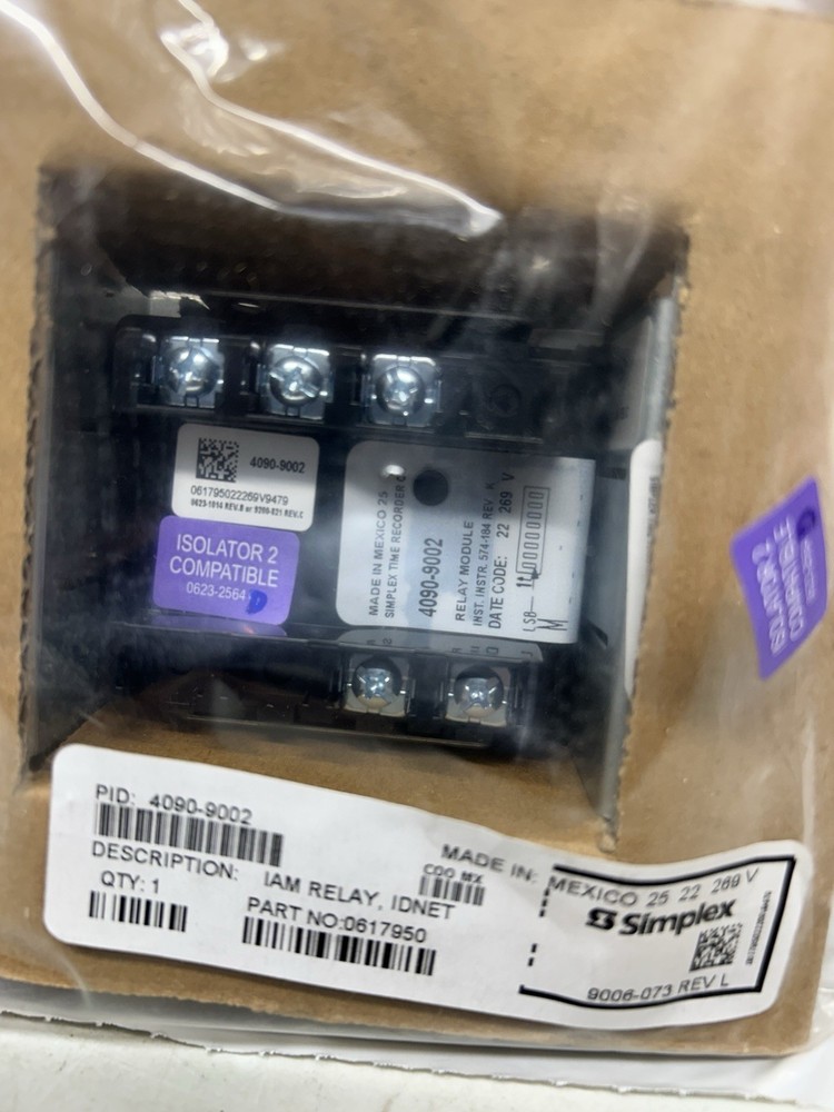 NEW IN SEALED PACKAGE Simplex 4090-9002 Individual Addressable Relay Module