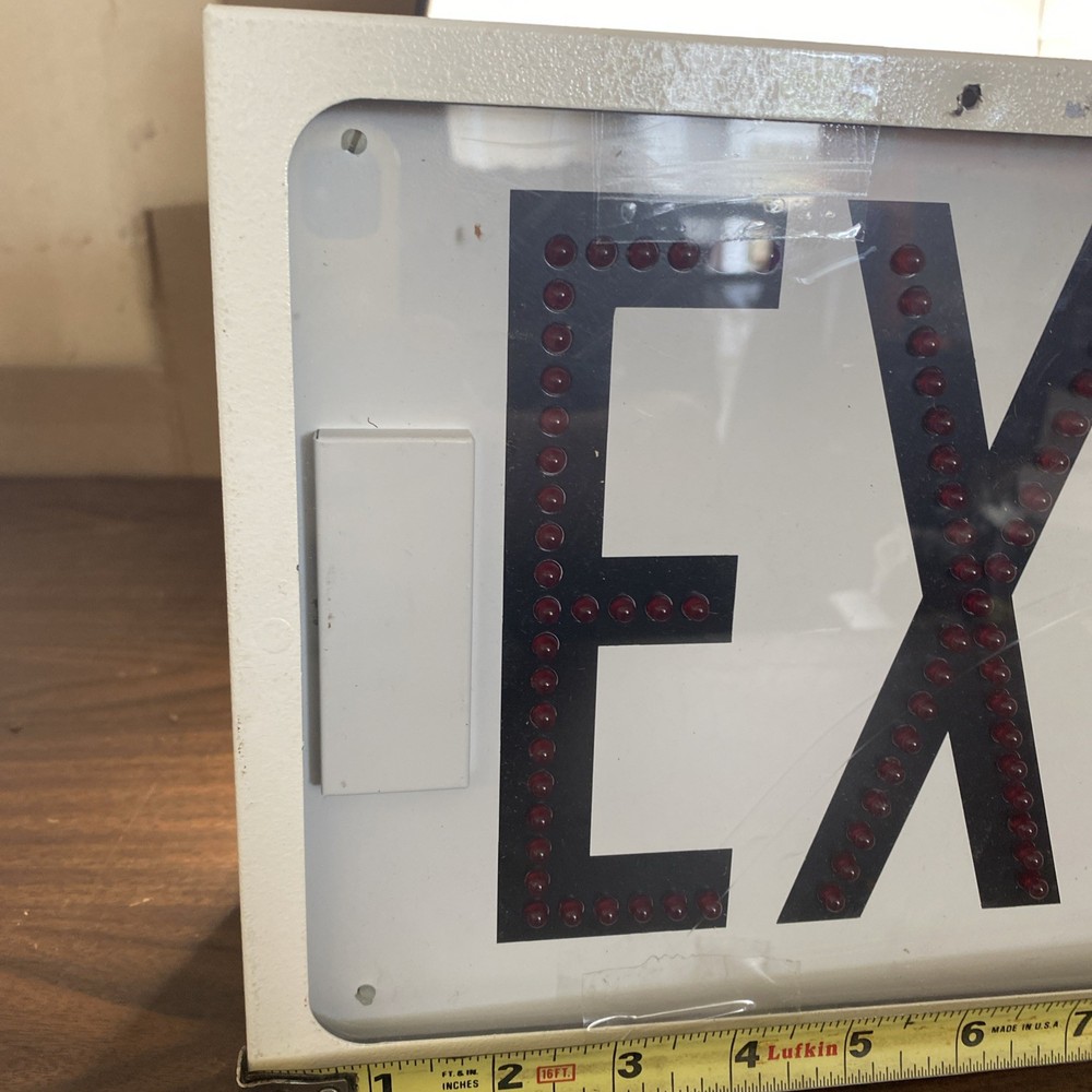 Exitronix 603 Steel Direct View Exit Sign Single Face White 603D 603U READ DESC
