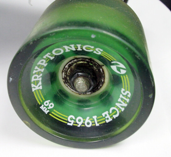 Kryptonics Aqua Skateboard Palm Tree Ocean Theme Wheels 69mm AS-IS